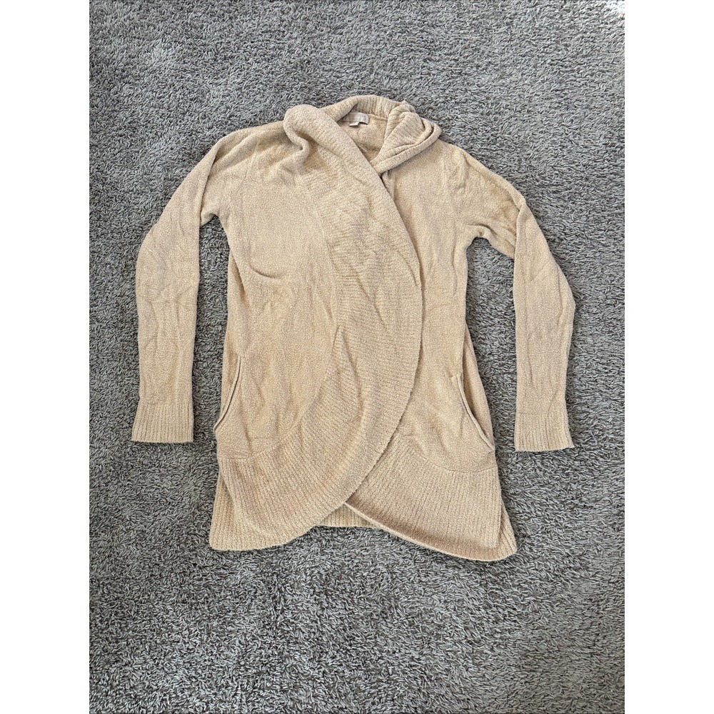 Barefoot Dreams Cozychic Lite Cardigan‎ Medium M Beige